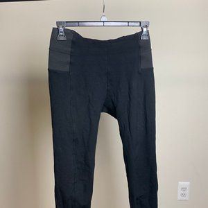 short black leather pants